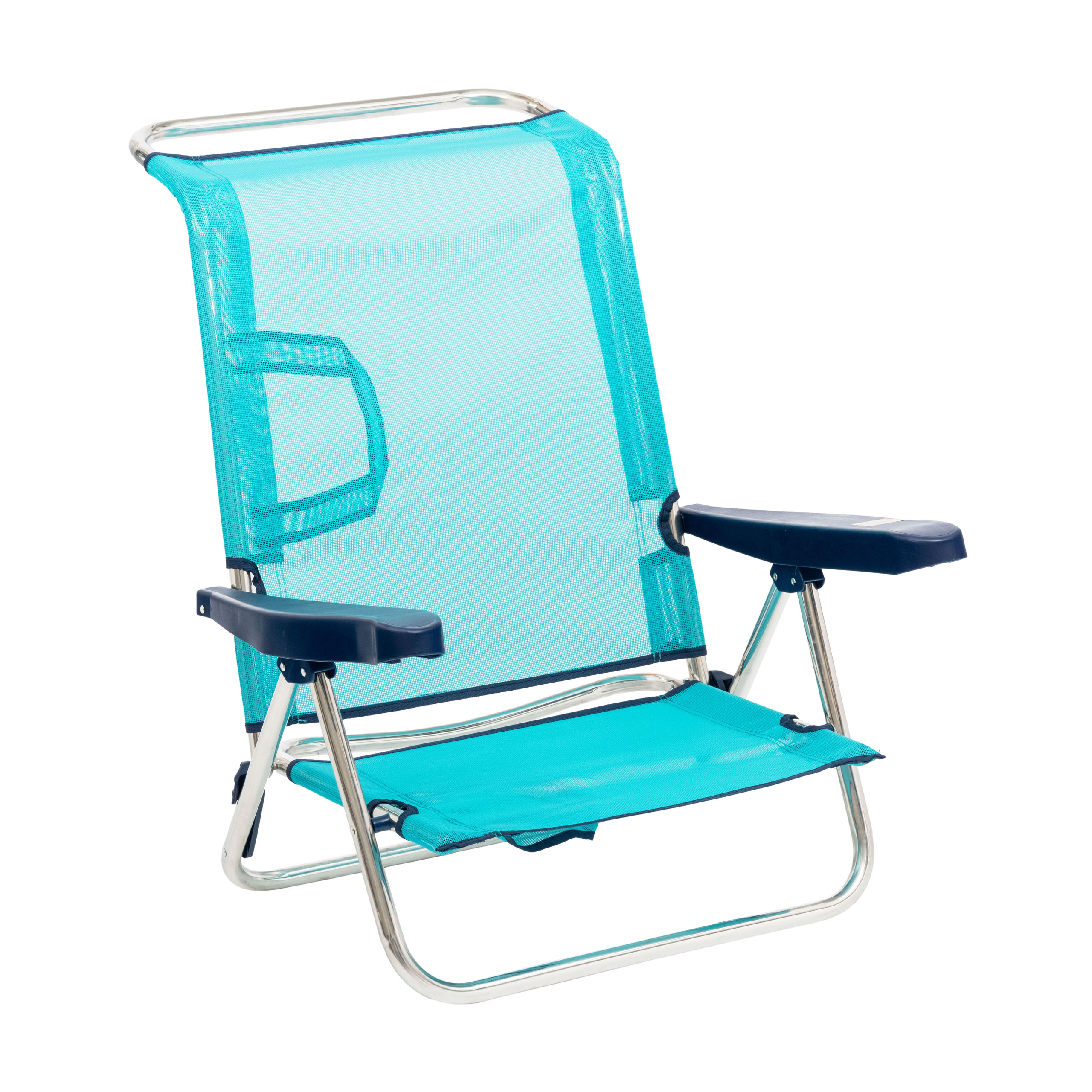 Chaise Pliante Basse De Plage/camping HAUSHOF – Dossier En Mesh, Accoudoirs, Pliable Et Réglable